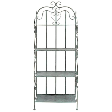 Safavieh Tyrique 4 Tier Shelf Unit, Antique Dark Green PAT5033D